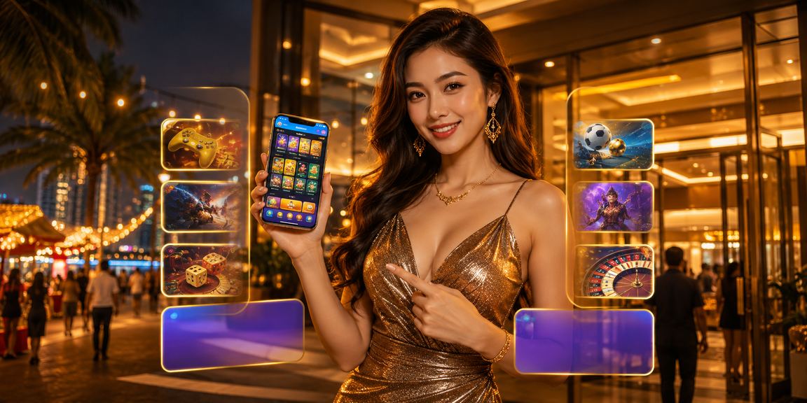 Aplikasi kasino mudah alih gaya Kuantan Malaysia pada skrin telefon